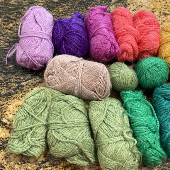 Yarn Vintage COPLEY 11.5 Oz Total. Lot Various Shades Of, Double Knitting Wool - Picture 2 of 4